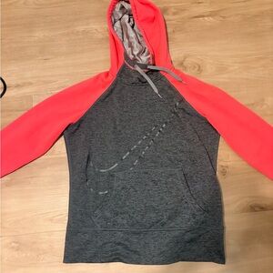 Nike Gray and Pink Hoodie